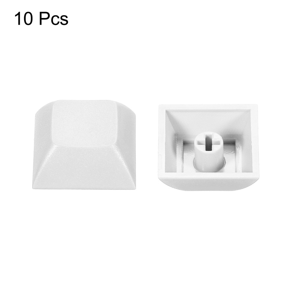 10Pack 1U Blank Keycaps Universal Mechanical PBT Keyboard Replacement White