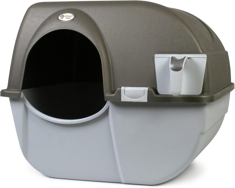 Self-Cleaning Litter Box Regular Grey - Patented Roll & Sift, No Scooping, Ea...