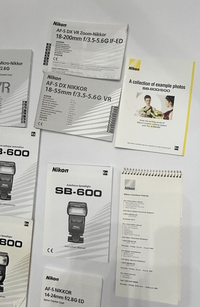 Nikon Camera Lot of Discs & User’s Manuals