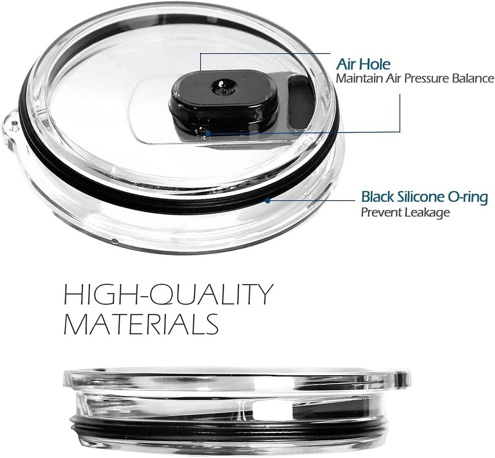 Rambler MagSlider Replacement Lid 30oz 2Pack, Magnetic Clear