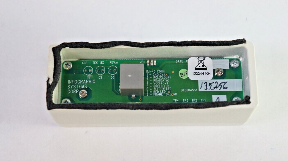 GE Security Interlogix IGR-RMS10S-IGW Mag Strip Reader with White ABA