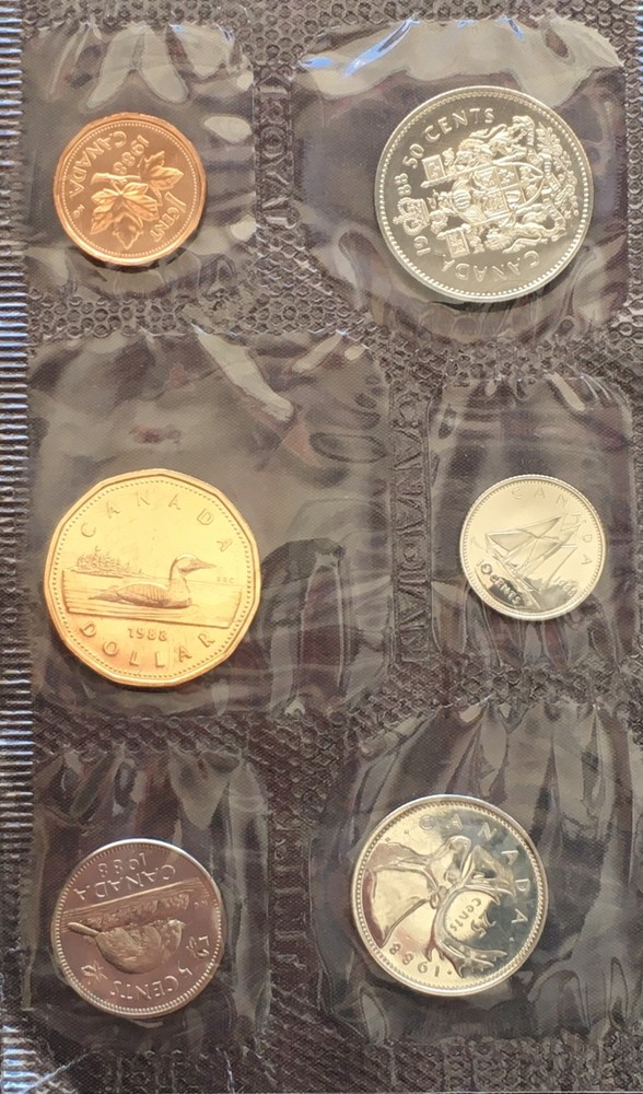 1988 Canada Goose PL/UNC Coin Set