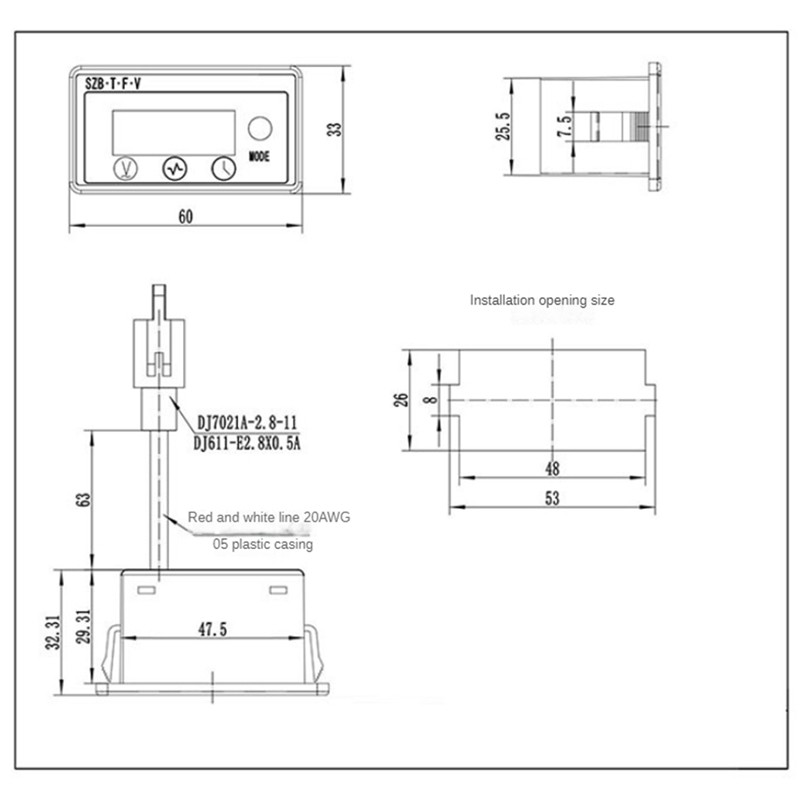 402C Generator Digital Display Meter, Precise, Fast Responding Mot3435