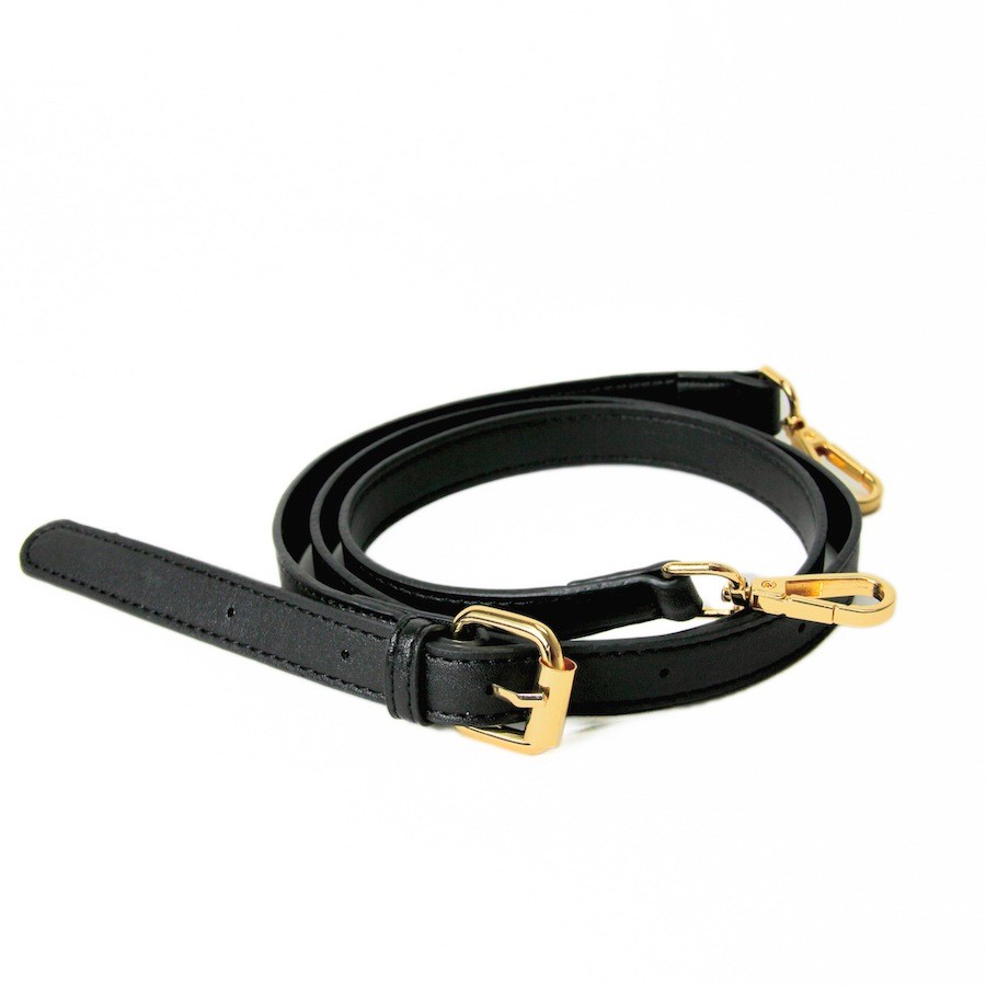 Wide Shoulder Strap (Black) - Cotton Raffia