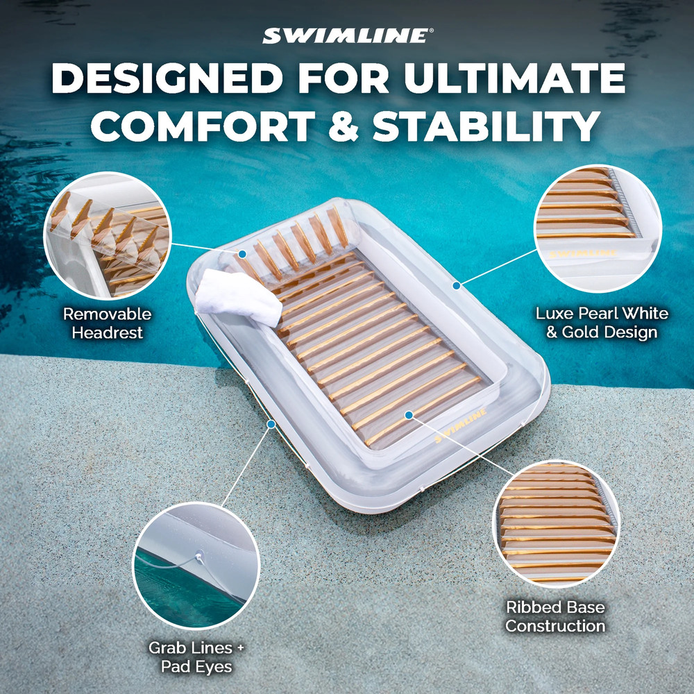 Luxe Edition rose gold tanning float raft