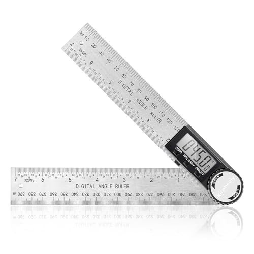 7" Digital Angle Finder Protractor - Adjustable Angle Gauge Tool for Carpentry &