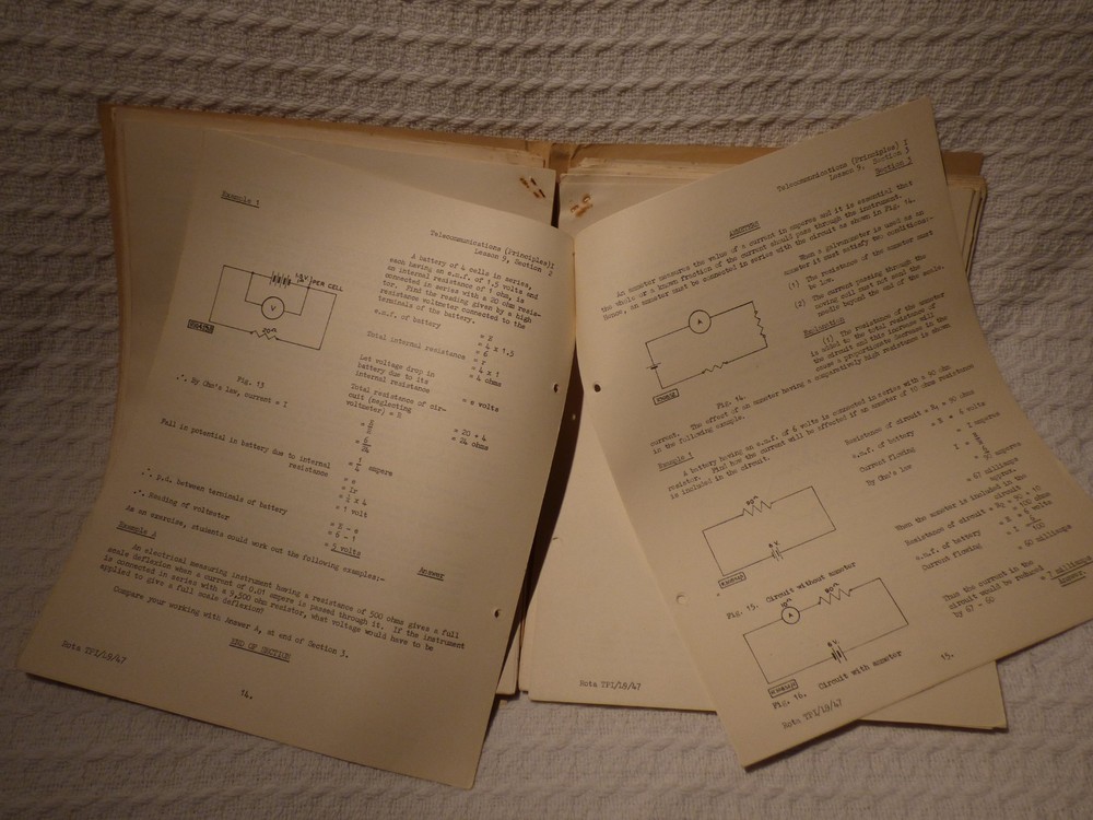Post-WW2 1940s 1950s Royal Navy Engineering Training Notes Ephemera