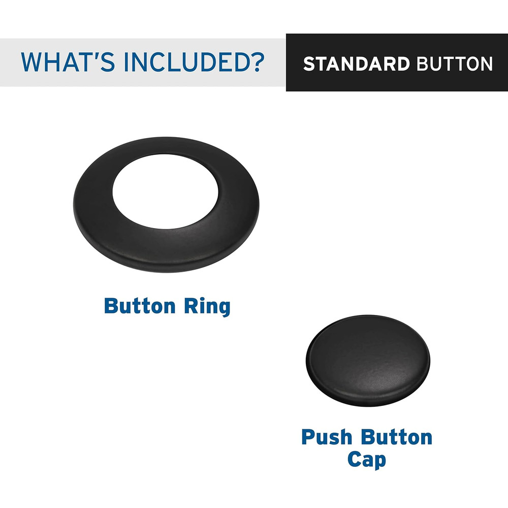 STC-MTBLK Push Sinktop Switch Button, Matte Black