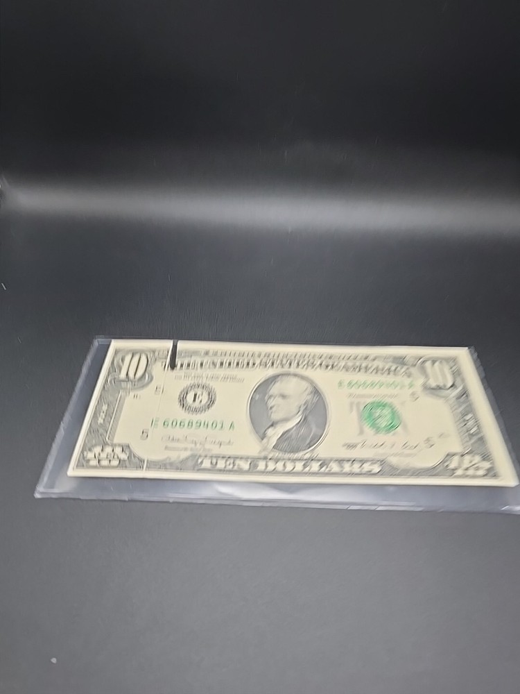 ((Gutter Fold Error)) $10 1990 Federal Reserve Note