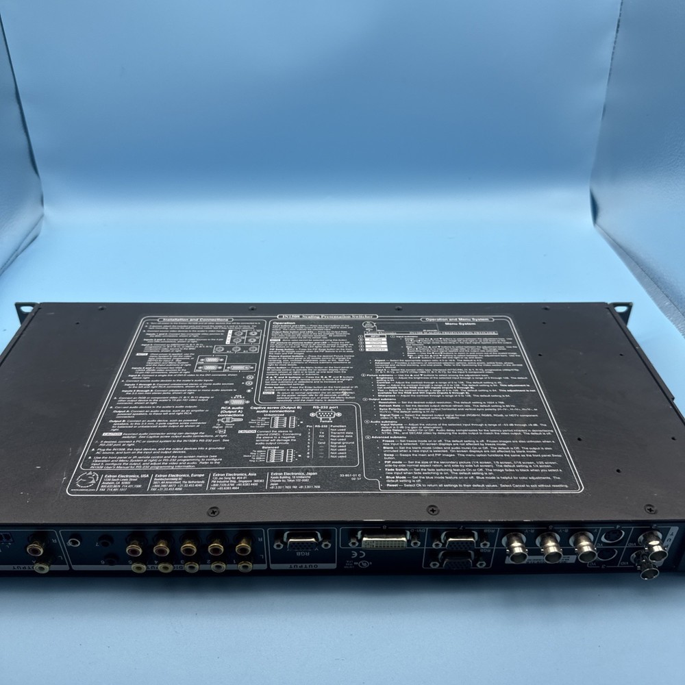 Extron IN1508 Video Scaling Presentation Switcher Media Switch Rack Mount