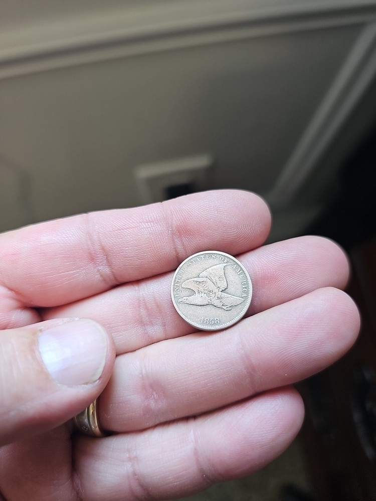 1858 Flying Eagle Cent - Rich Front & Back, VF Details, Small Letters