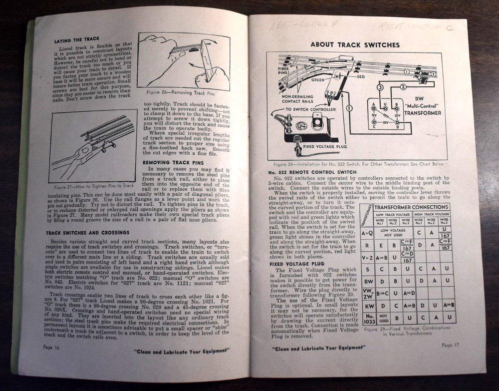 Vintage 1951 Instructions Assembling & Operating Lionel Trains Model Railroad