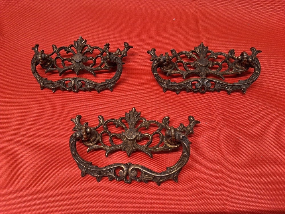 Antique Vintage Brass Drawer Pulls