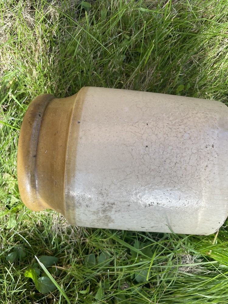 Small Vintage Stoneware Flagon Style Vase / jug