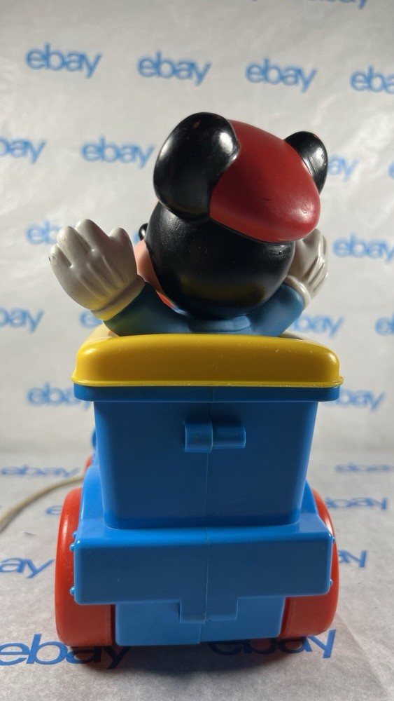 Walt Disney Vintage Mickey Mouse Popping Balls Pull String Toy Train