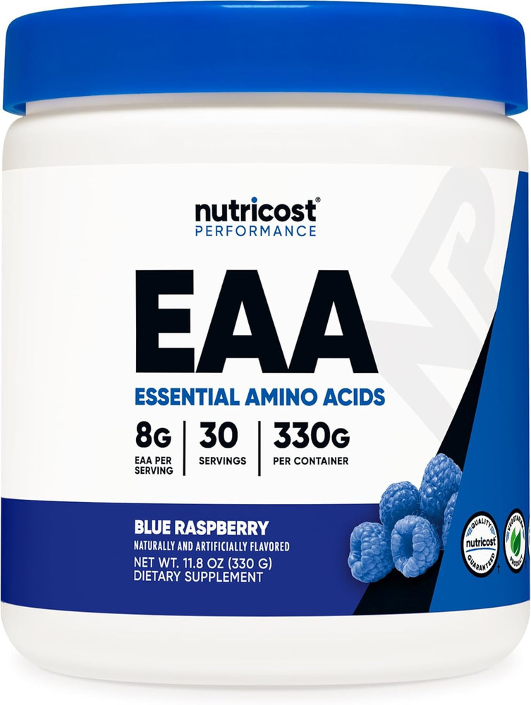 EAA Powder 30 Servings (Blue Raspberry) - Essential Amino Acids - Non-Gmo, Gl...