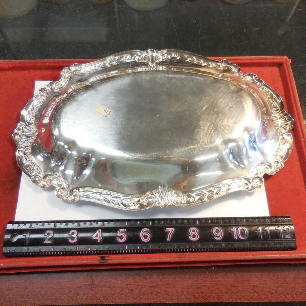 13.5" Oval Silverplate Tray/ Dish