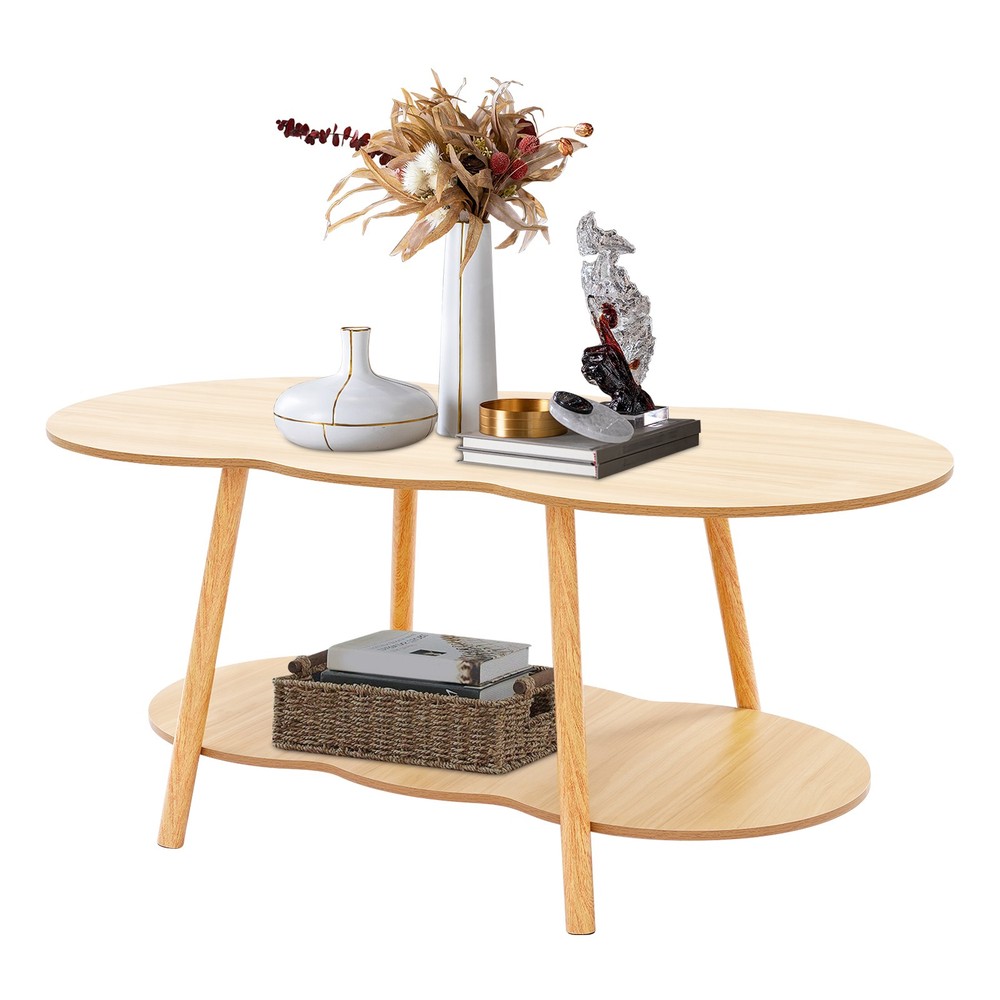 2-Tier Sofa Table Max 66.14 lbs Cloud Shape End Table 19.7in H Coffee Table