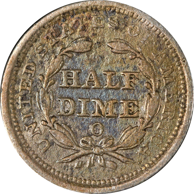 1857-O Seated Liberty Half Dime