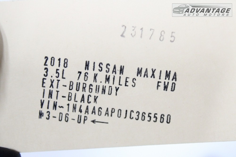 2016-18 NISSAN MAXIMA TELEMATICS VEHICLE TRACKING DATA DEVICE TRACKER MODULE HUM