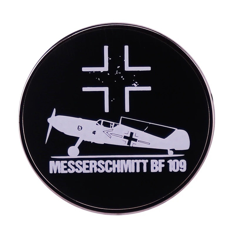 MESSERSCHMITT BF-109 LAPEL PIN...BONUS SILVER STORAGE BAG WITH PURCHASE...