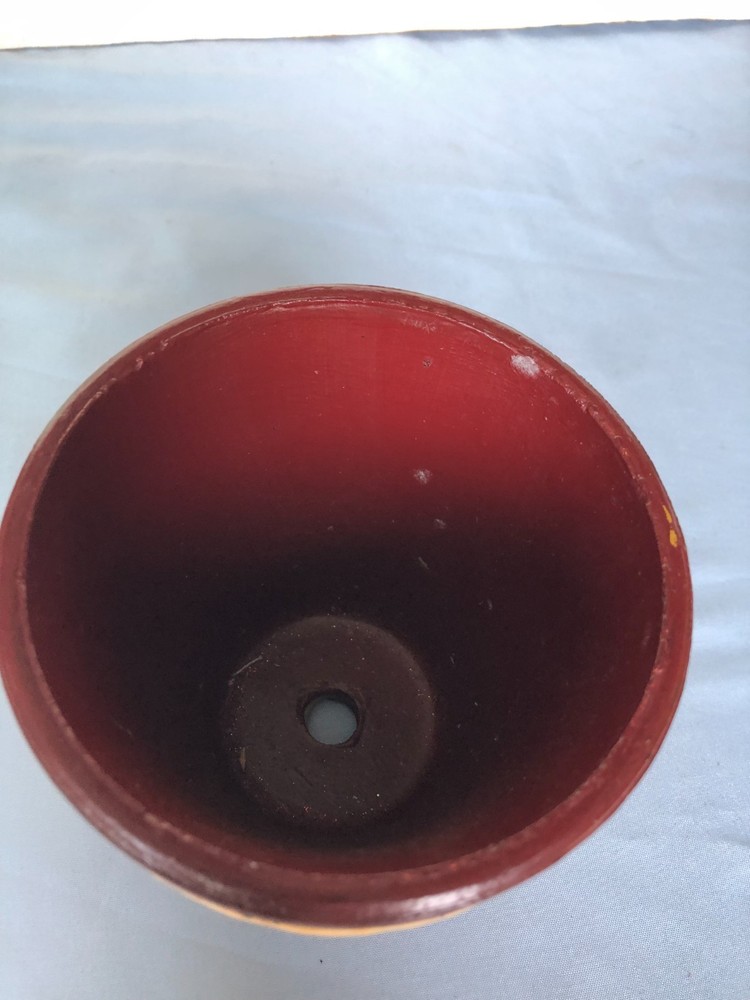 Handpainted 4" SANTA Ceramic Flower Pot #SD