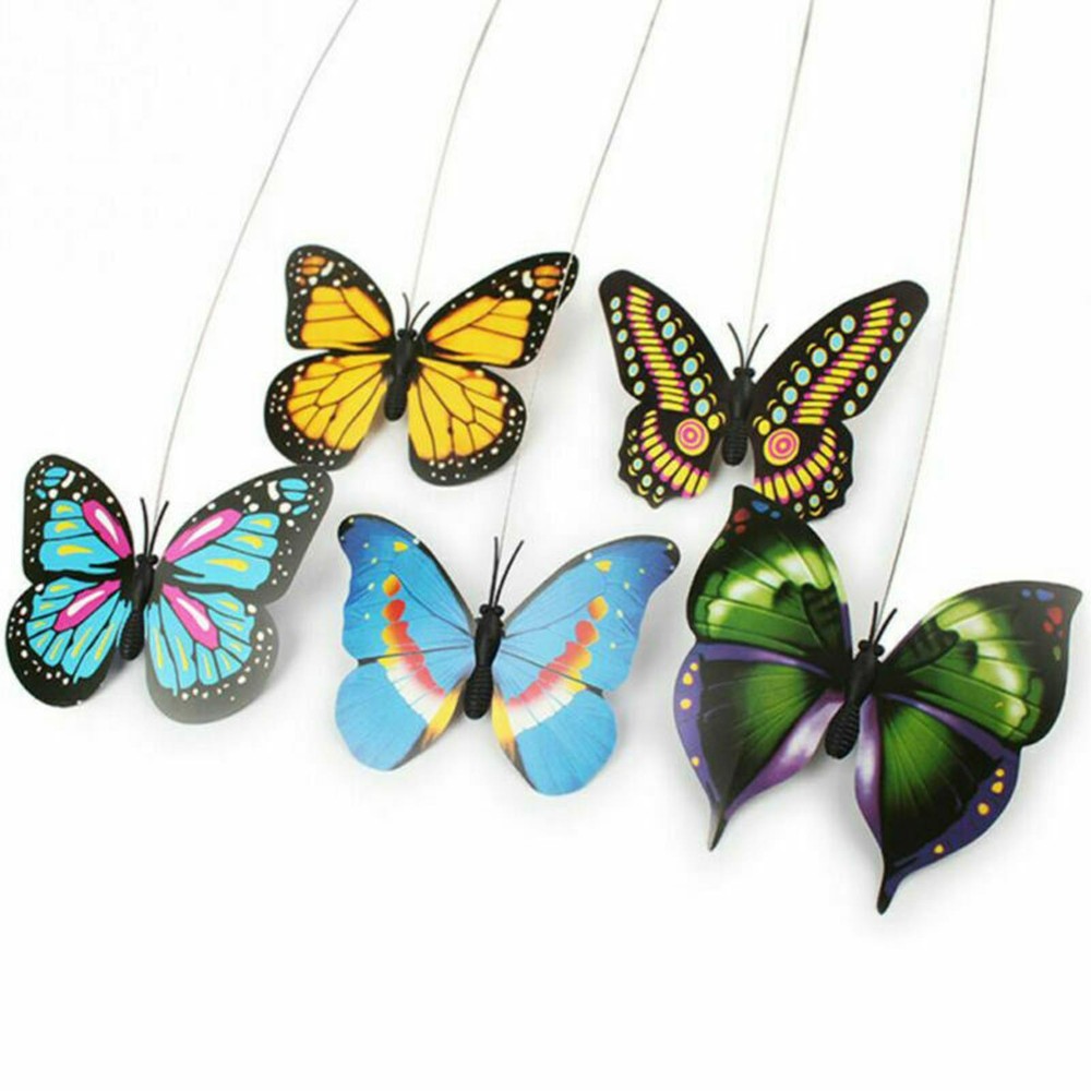 Fun Pet Electric Rotating Butterfly Toy For Cat Training Interactive Toys S