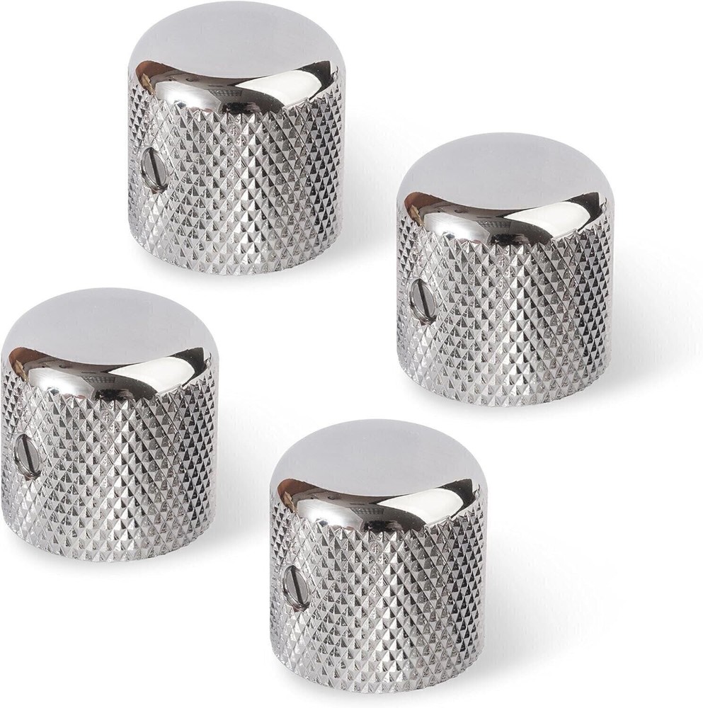 Golden Age Dome Knob, Chrome, 1/4" shaft - 4 pack