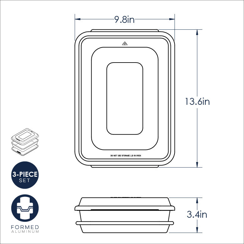 Nordic Ware Naturals® 3 Piece Baking Pan Set