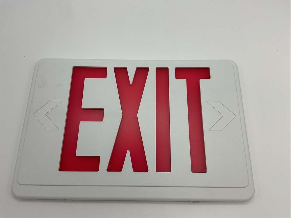 Exit Sign Lithonia Lighting Replacement Face Panel RED LETTERS 12"x8"