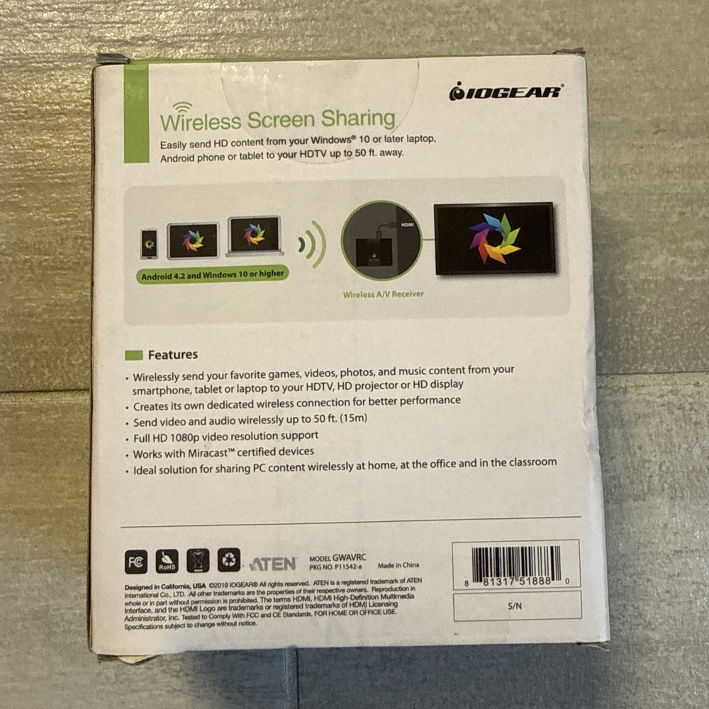 IOGEAR Wireless Screen Sharing GWAVRC