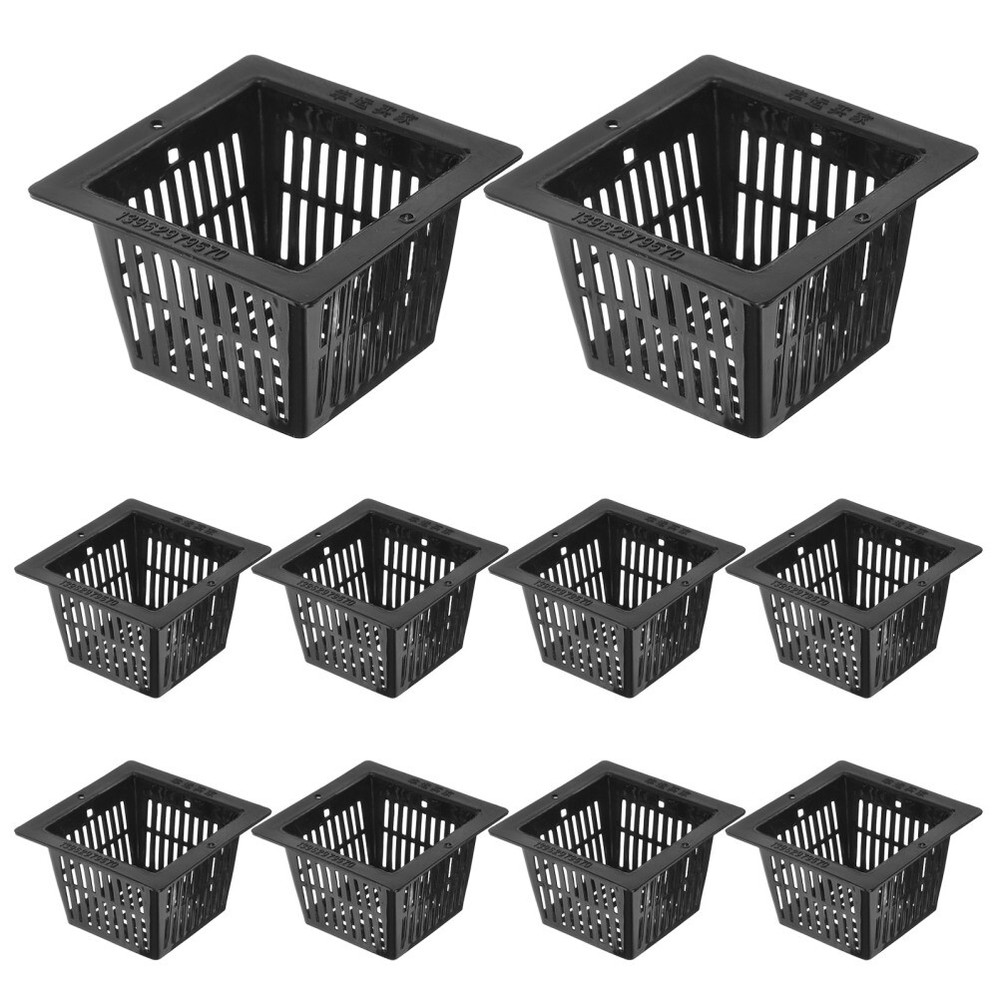 10 Pcs Hydroponics Planter Pot Square Cultivation Basket Growing