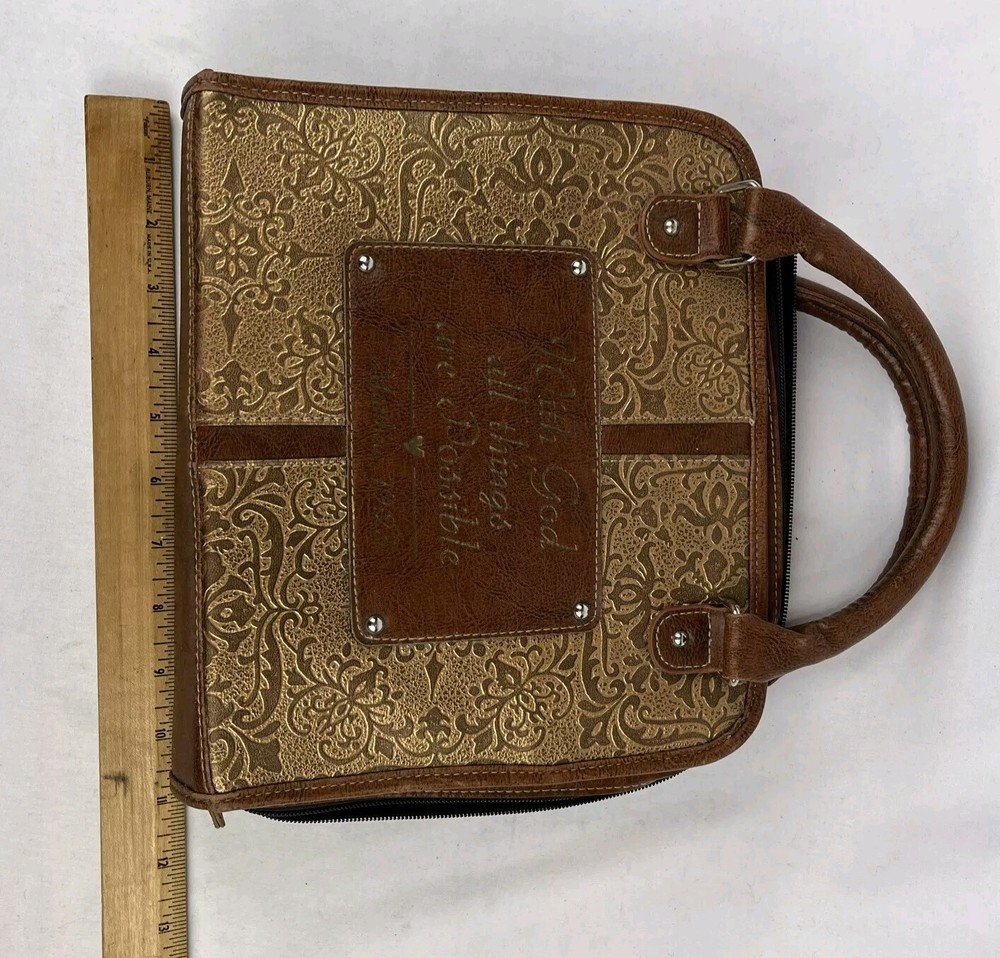 Bible Carrying Case- Soft Touch Classics, "With GOD all Things Are Possible"