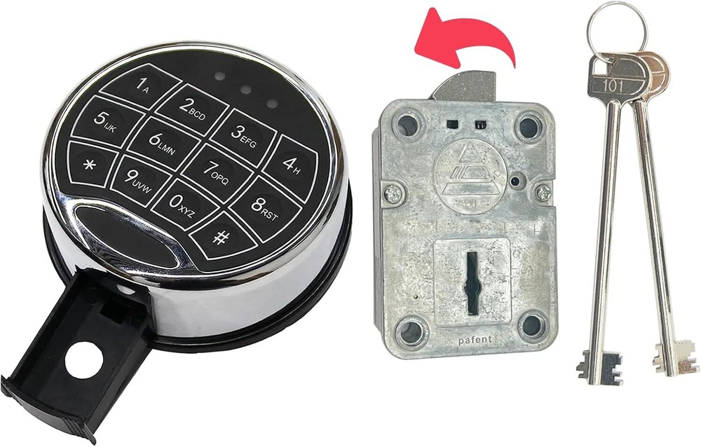 Ambition Safe Lock Replacement Electronic Keypad Lock Left Swing Bolt & 2 Keys