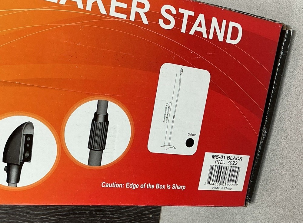 Monoprice Speaker Stand MS-01 Black