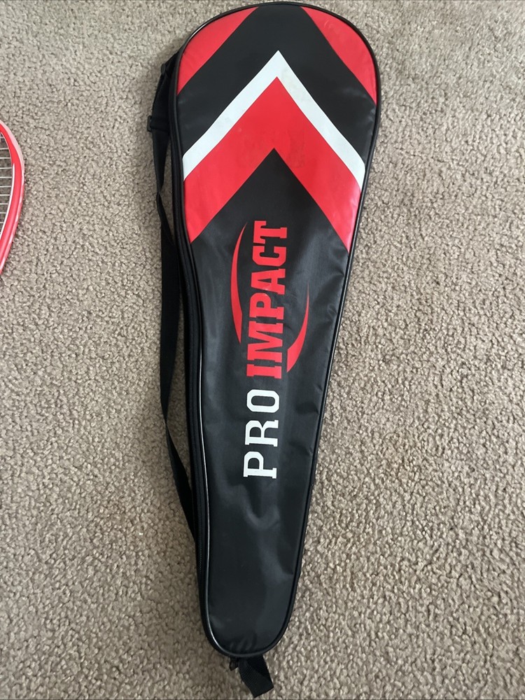Pro Impact Graphite Full Size Squash Rackets w/ Carrying Covers