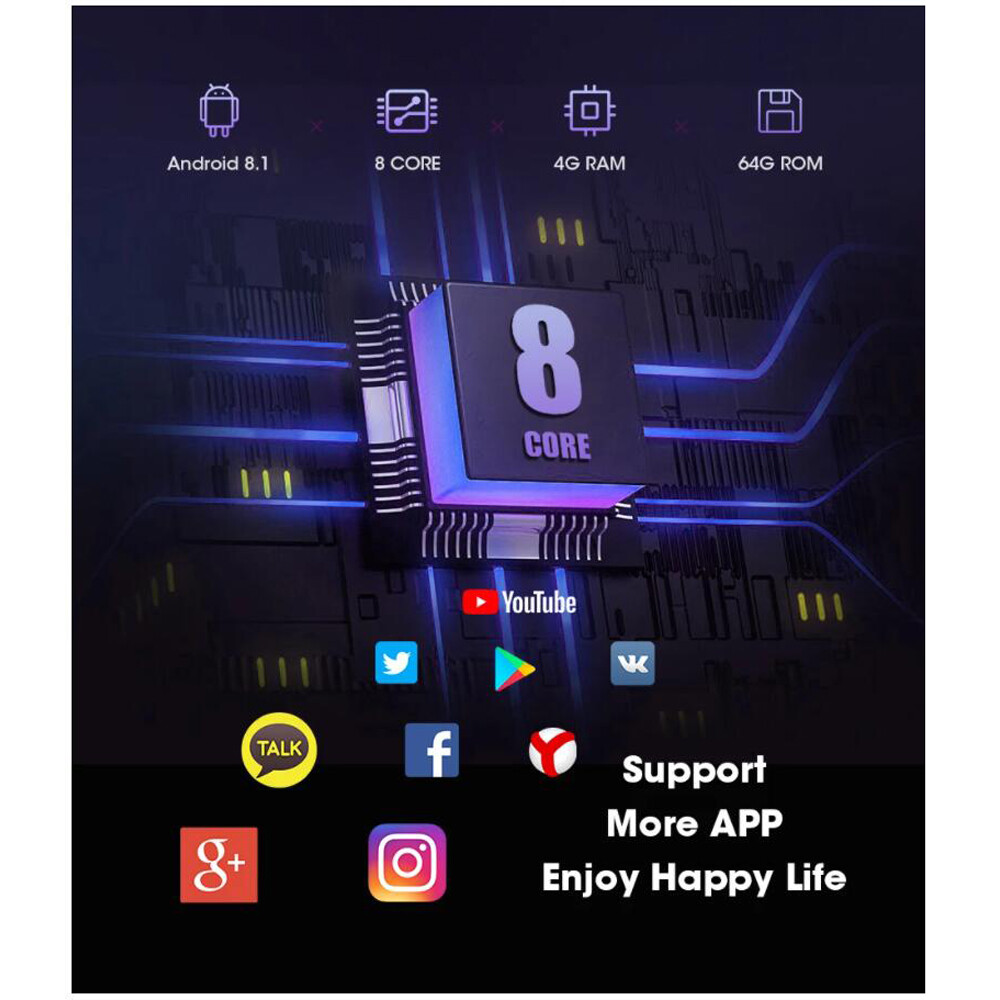 Car Dashboard Carplay&Android Auto Dash Camera Android 10 Rearview Mirror DVR