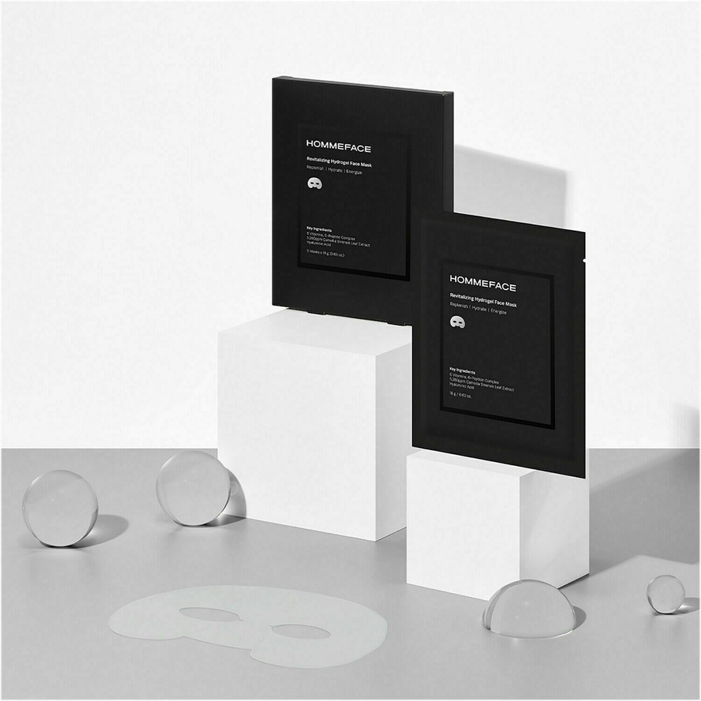HOMMEFACE Revitalizing Hydrogel Face Mask Set for Men (5 sheets)
