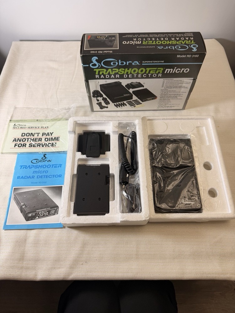 Cobra Trapshooter Micro RD3160 Radar Detector New Open Box Complete