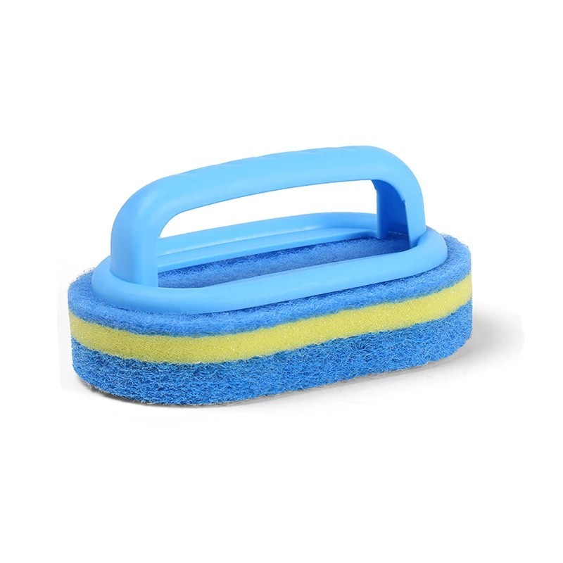 Sponge Cleaning Brush Handle Kitchen Bathroom Tile Scrub Brush