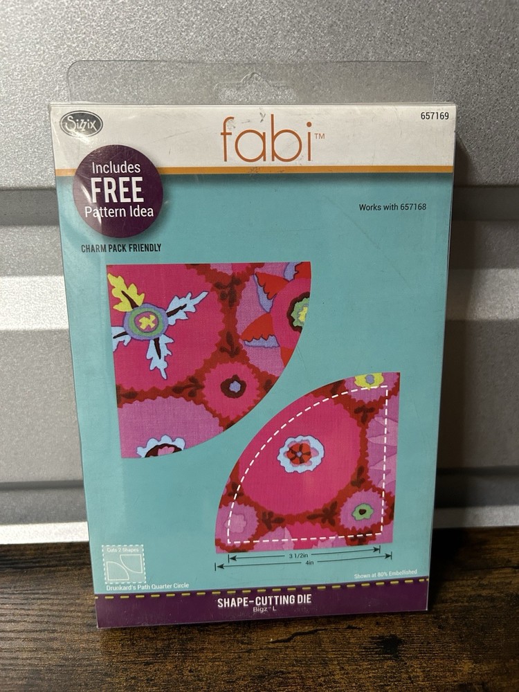 Sizzix Bigz L Die Drunkard's Path Quarter Circle Patchwork