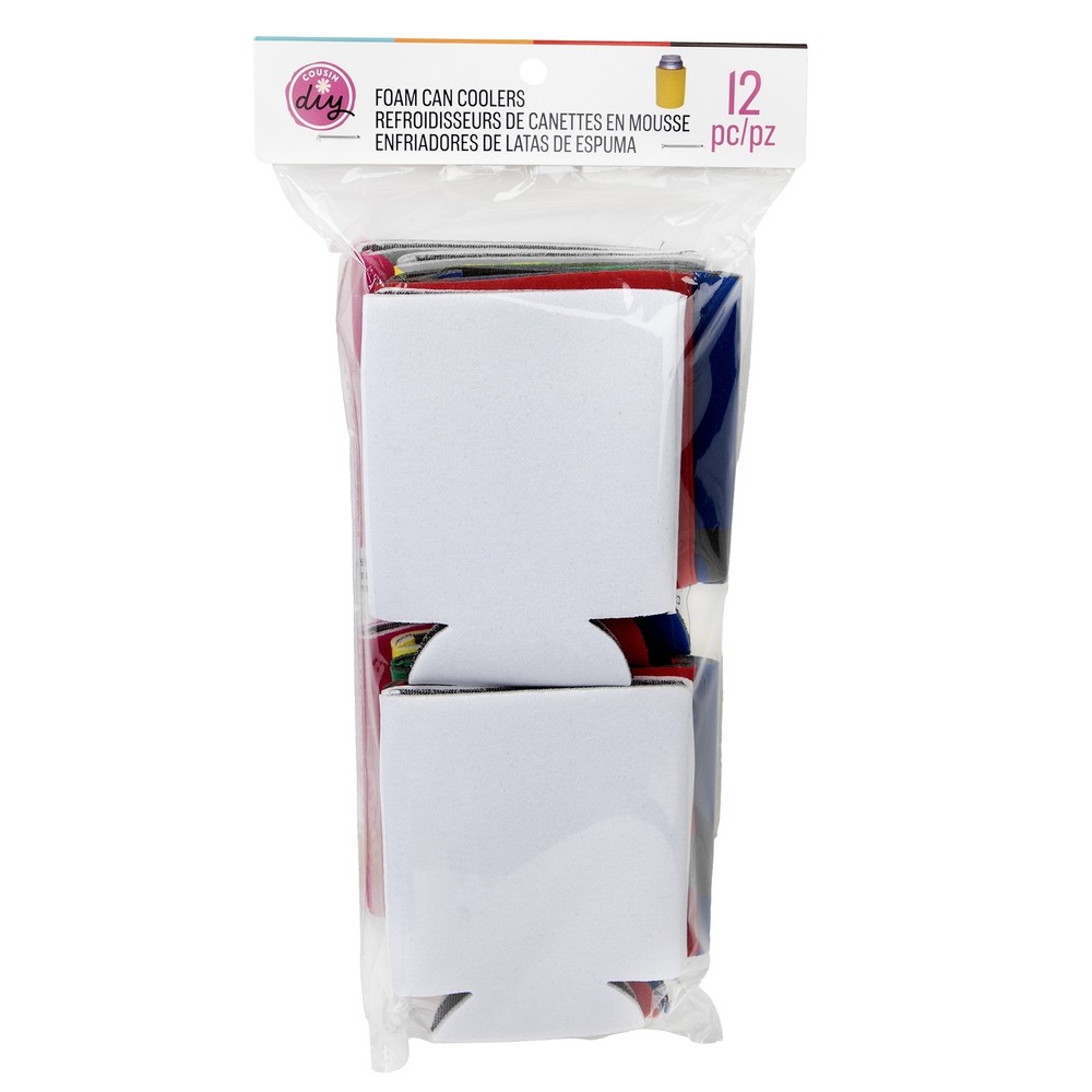 CousinDIY Stubby Cooler 12/Pkg-Assorted Colors