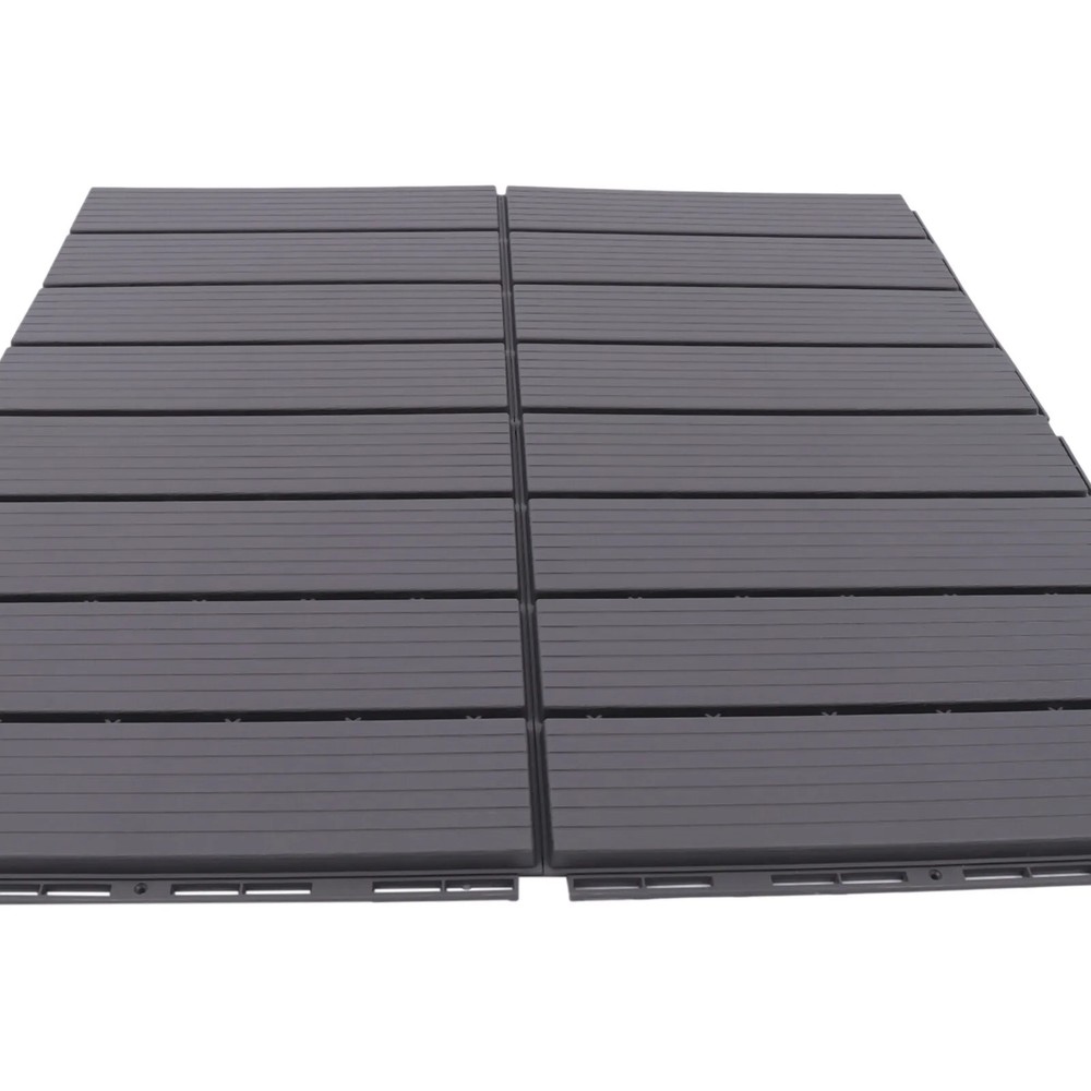 Interlocking 12"x12" Plastic Composite Patio Deck Tiles Easy DIY Installation