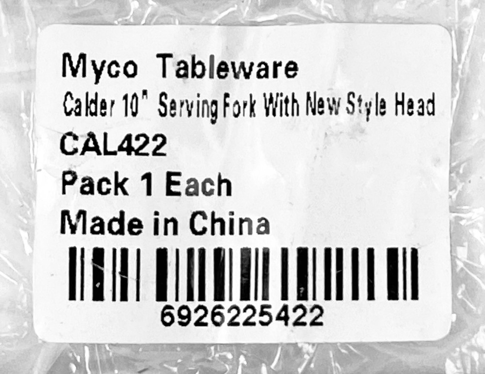 Myco Tableware Calder Loop Style Buffet Serving Fork 10" 18/10 Forged SS 72pcs
