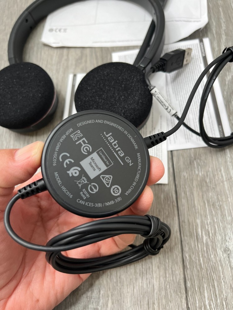 Jabra HSC016 Evolve 20 Stereo MS Corded Headset, Black