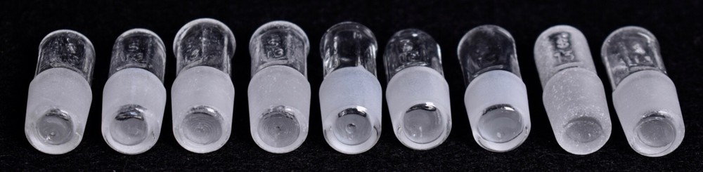 9 Count Corning # 13 Hollow Glass Stoppers