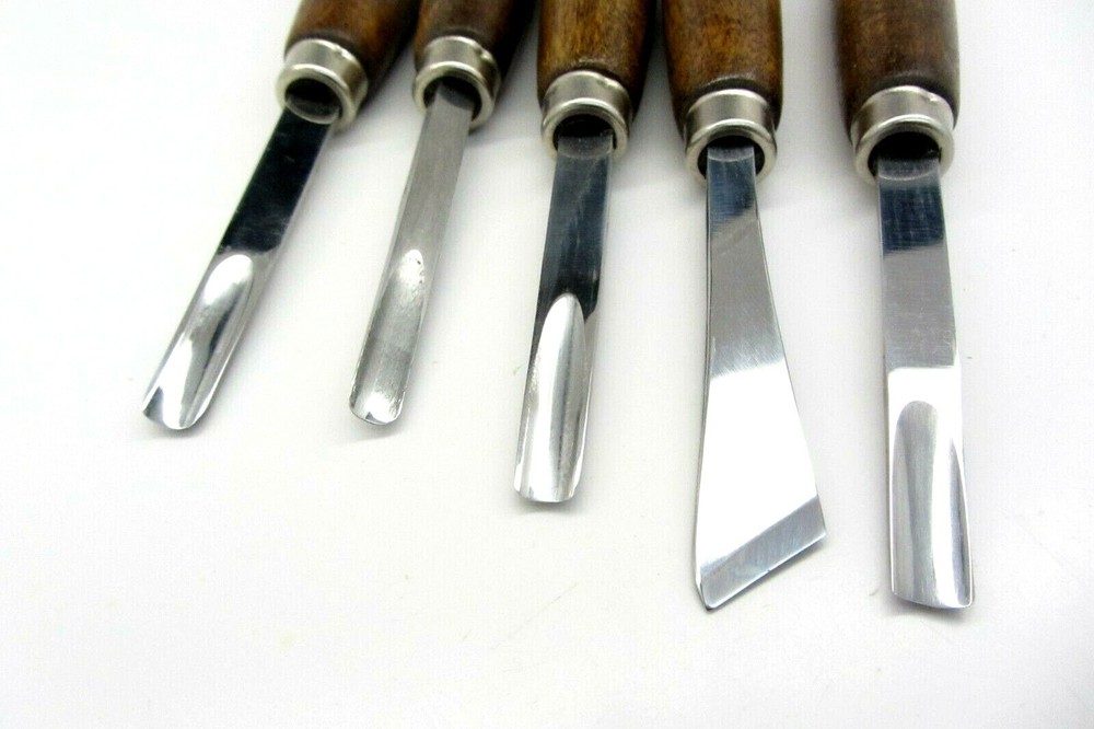 5pc Large Wood Carving Gunsmithing Gouges Tool Set 120 Ramelson USA