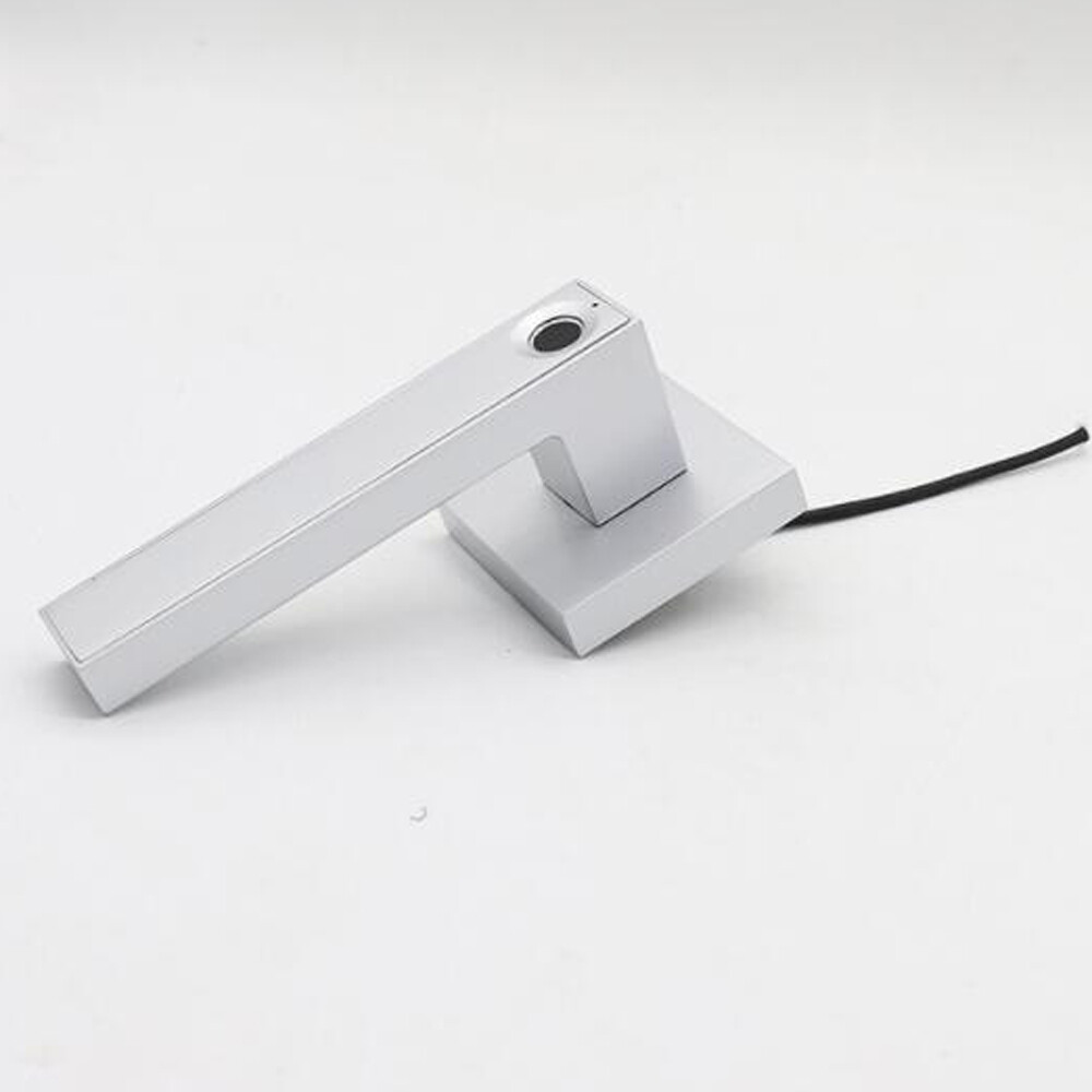 Smart Lock Semiconductor Biological Fingerprint Handle Lock w/ Keys Black/Silver