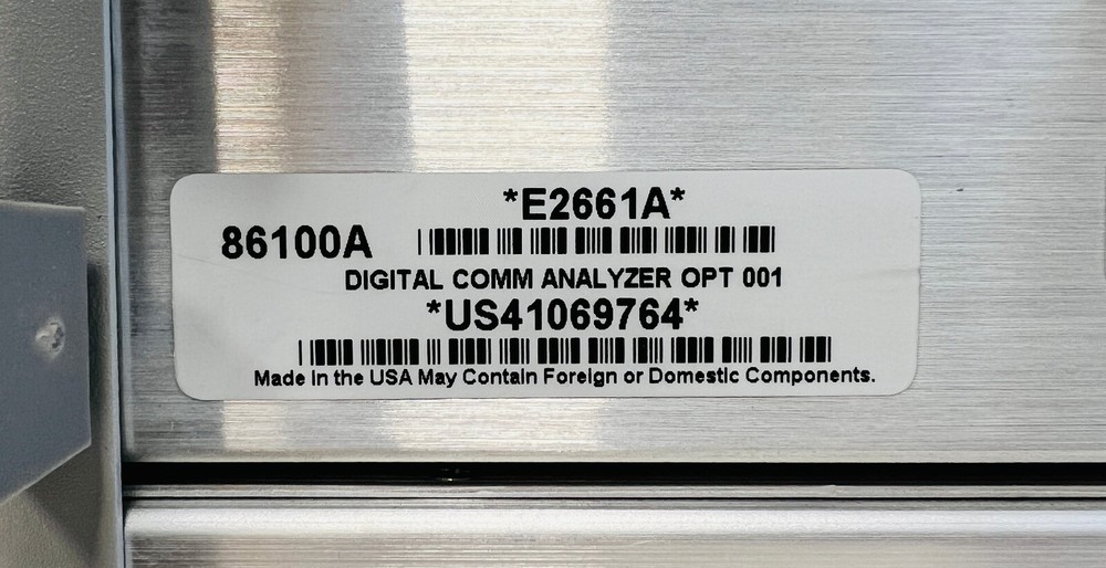 Agilent / HP 86100A-001 Infiniium DCA Digital Communications Analyzer Tested!