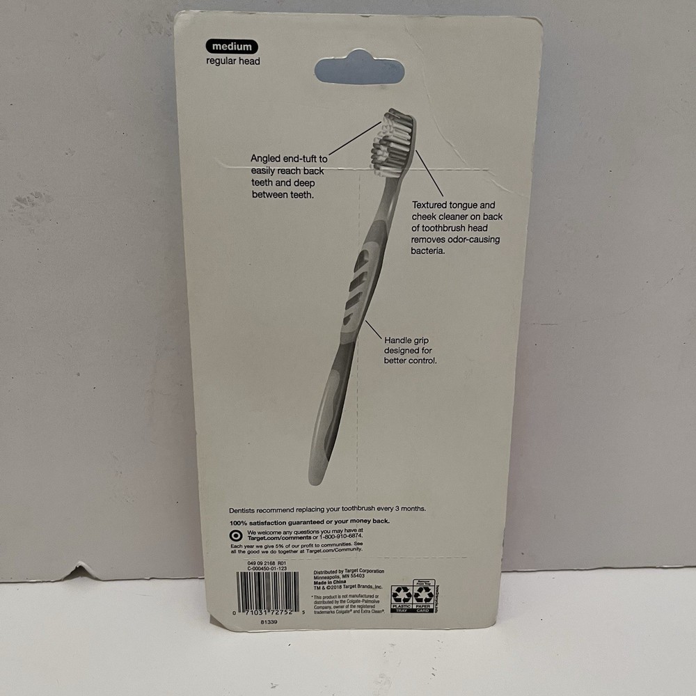 Up & Up Super Clean 6Pack Medium Regular Head Toothbrushes New Seal